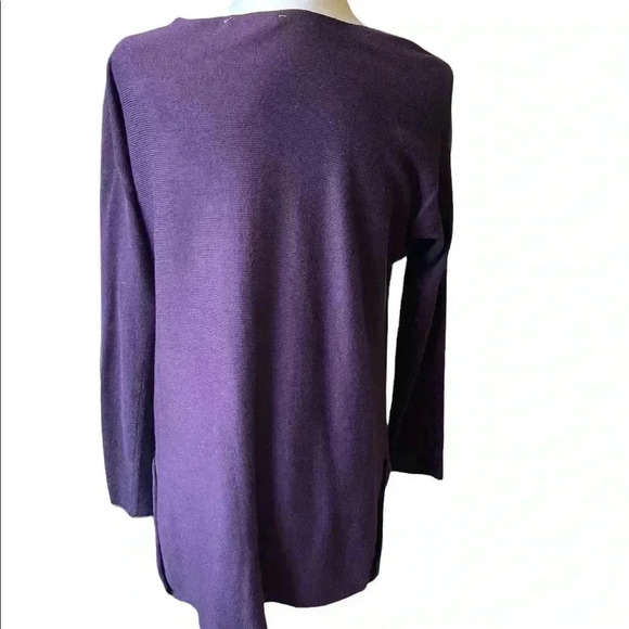 Joan Vass Long Sleeve Tunic Sweater Scoop Neck size S - Picture 2 of 5